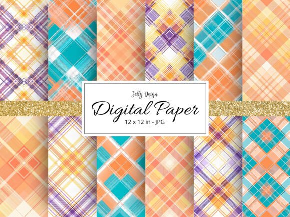 Colorful Plaid Un-perfect Patterns: Elevate Your Creative Projects with Authentic Texture