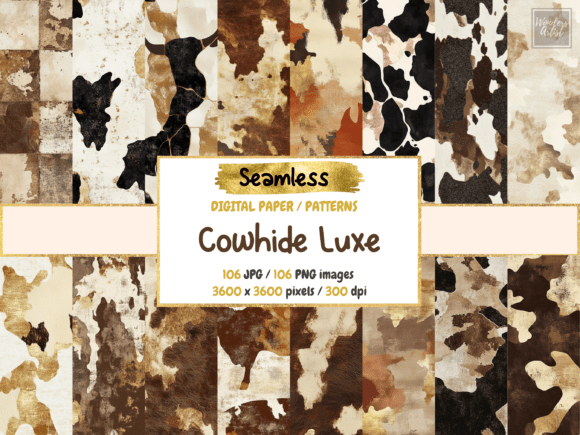 Cowhide Luxe Seamless Digital Paper