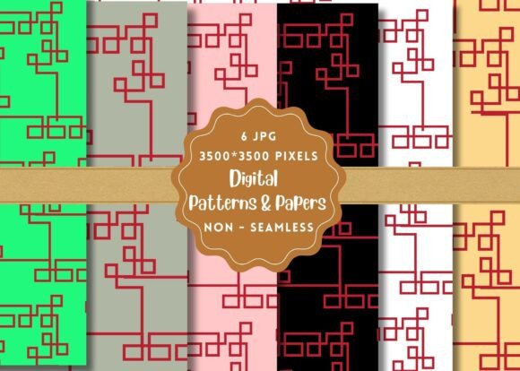 Geo Lines Digital Paper Patterns