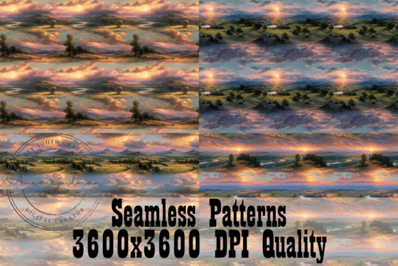 Heavens Meet Earth Seamless Patterns