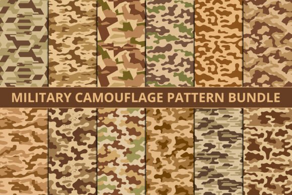 Military Camouflage Pattern Bundle for Creative Projects