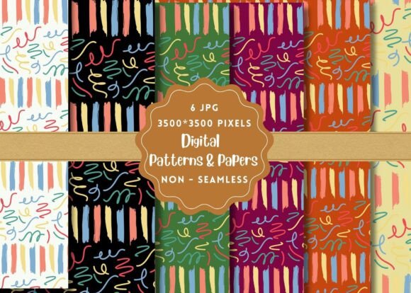 Party Digital Paper Patterns