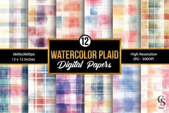 The Art of Digital Craft: Elevating Projects with Watercolor Plaid Seamless Patterns