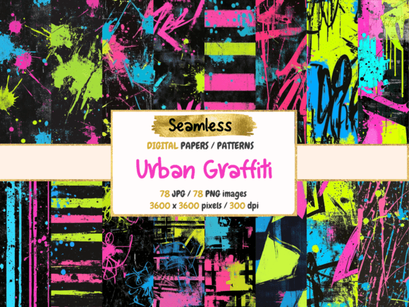 Urban Graffiti Seamless Digital Papers: A Modern Tool for Creative Expression