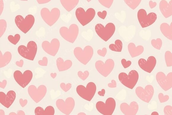Vibrant Patterns of Hearts on a Soft